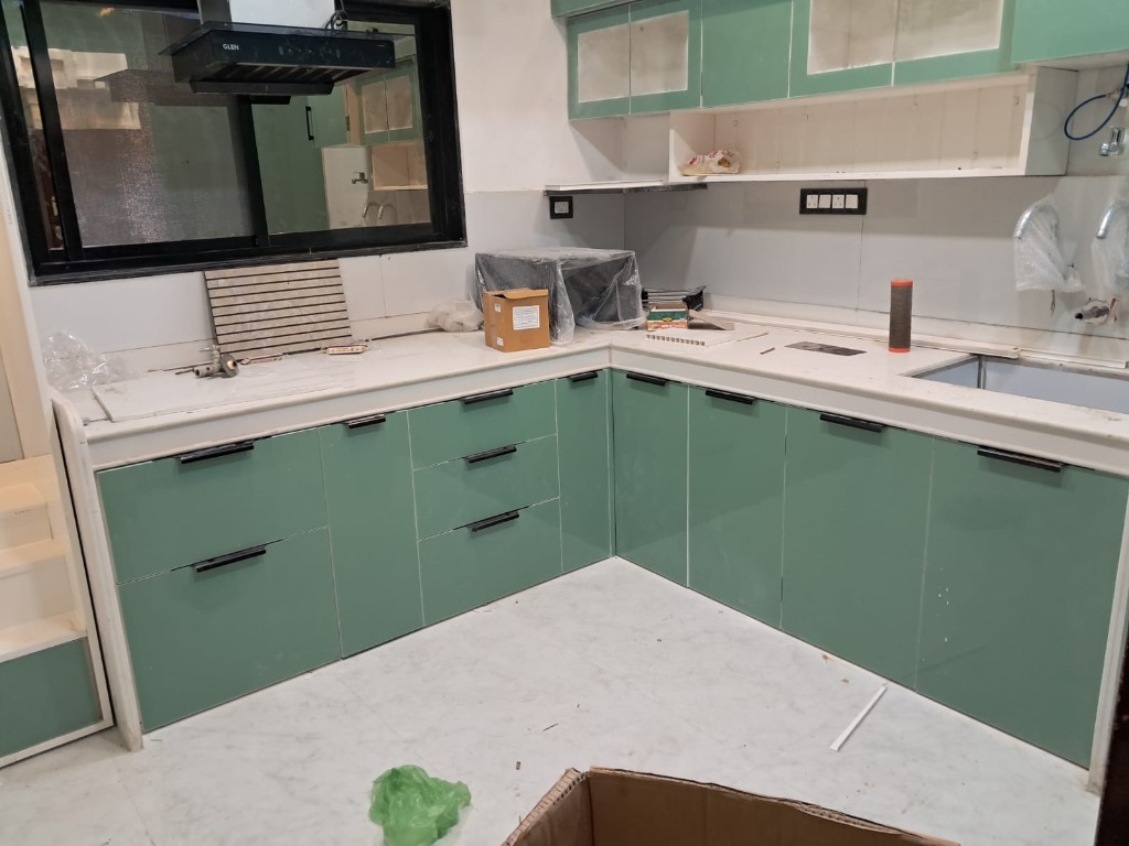 High-Gloss Modular Kitchen